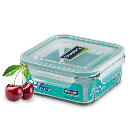Glasslock Square Glass Storage Container — Airtight, 900ml to 2.6L