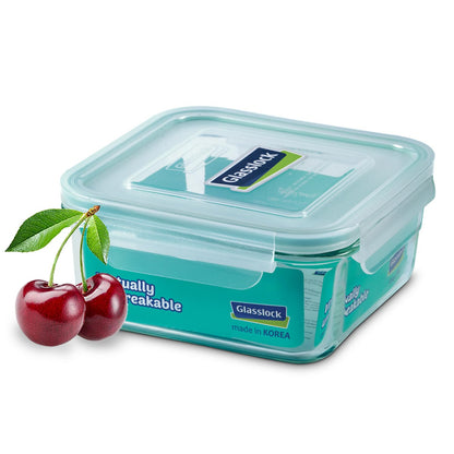 Glasslock Square Glass Storage Container — Airtight, 900ml to 2.6L