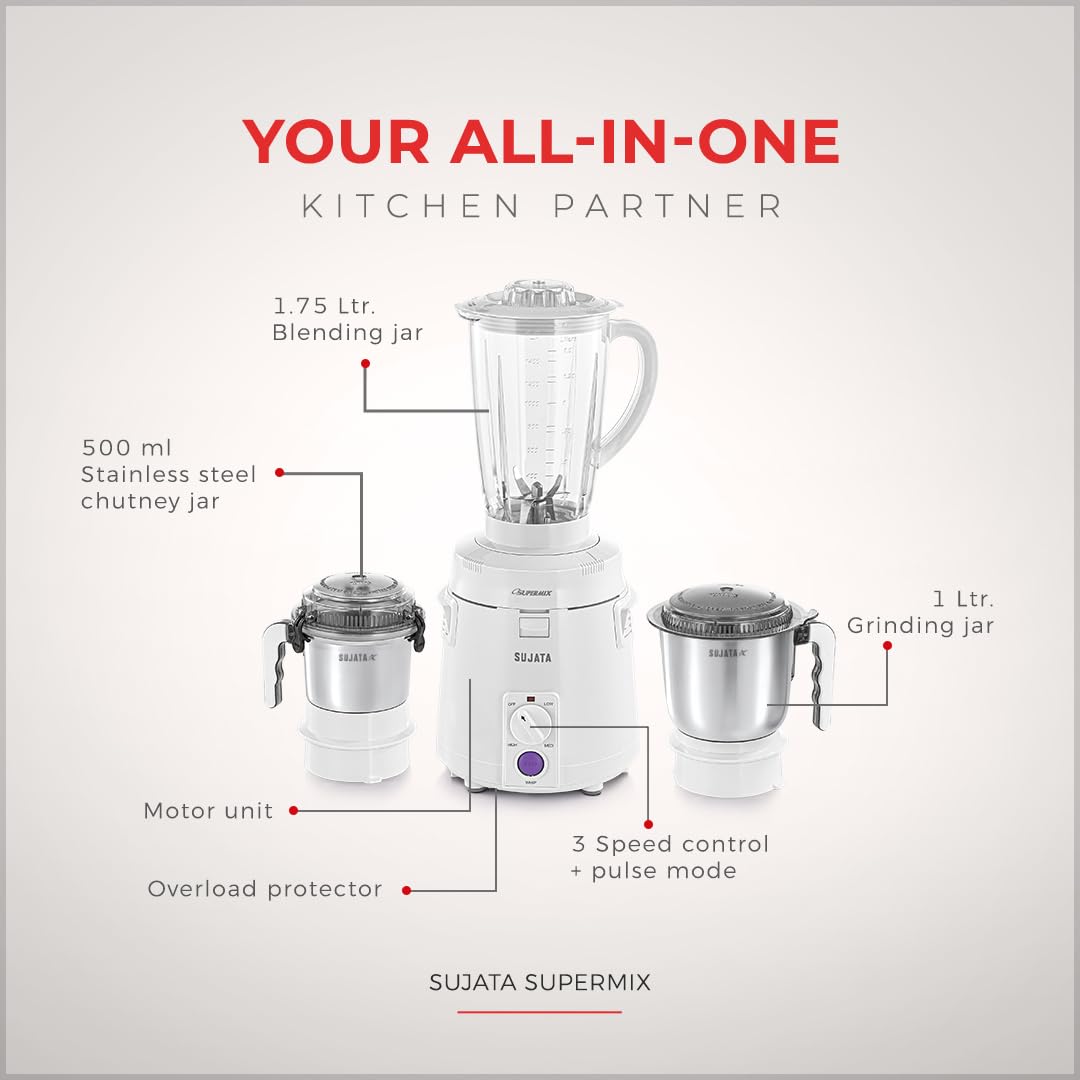 Sujata Supermix Mixer Grinder 900W