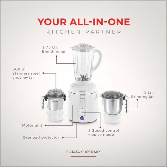 Sujata Supermix Mixer Grinder 900W