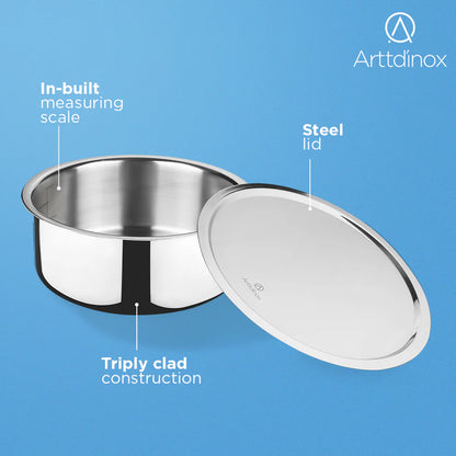 Arttdinox Reflecto Tope Stainless Steel Triply