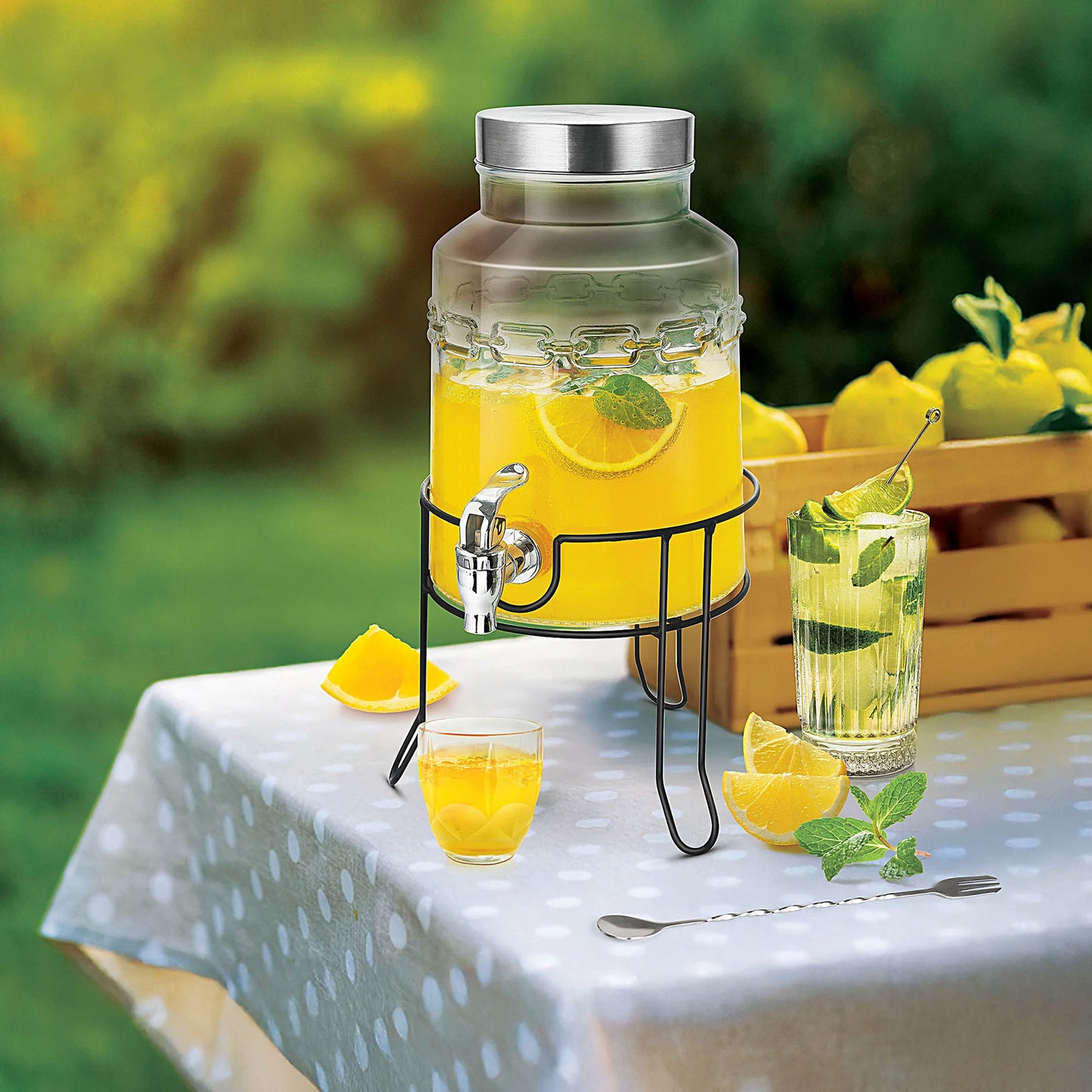 Treo Tropica Glass Water Dispenser With Stand