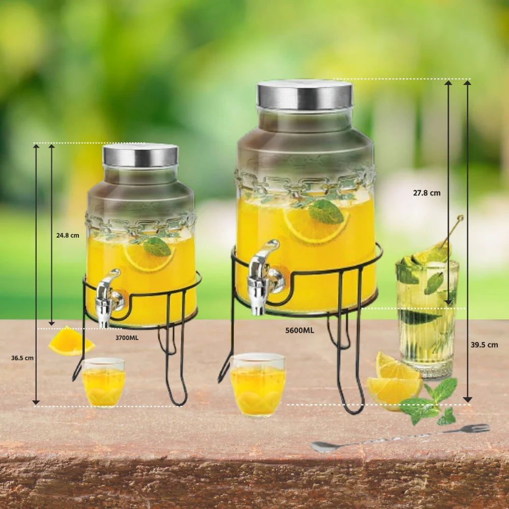 Treo Tropica Glass Water Dispenser With Stand