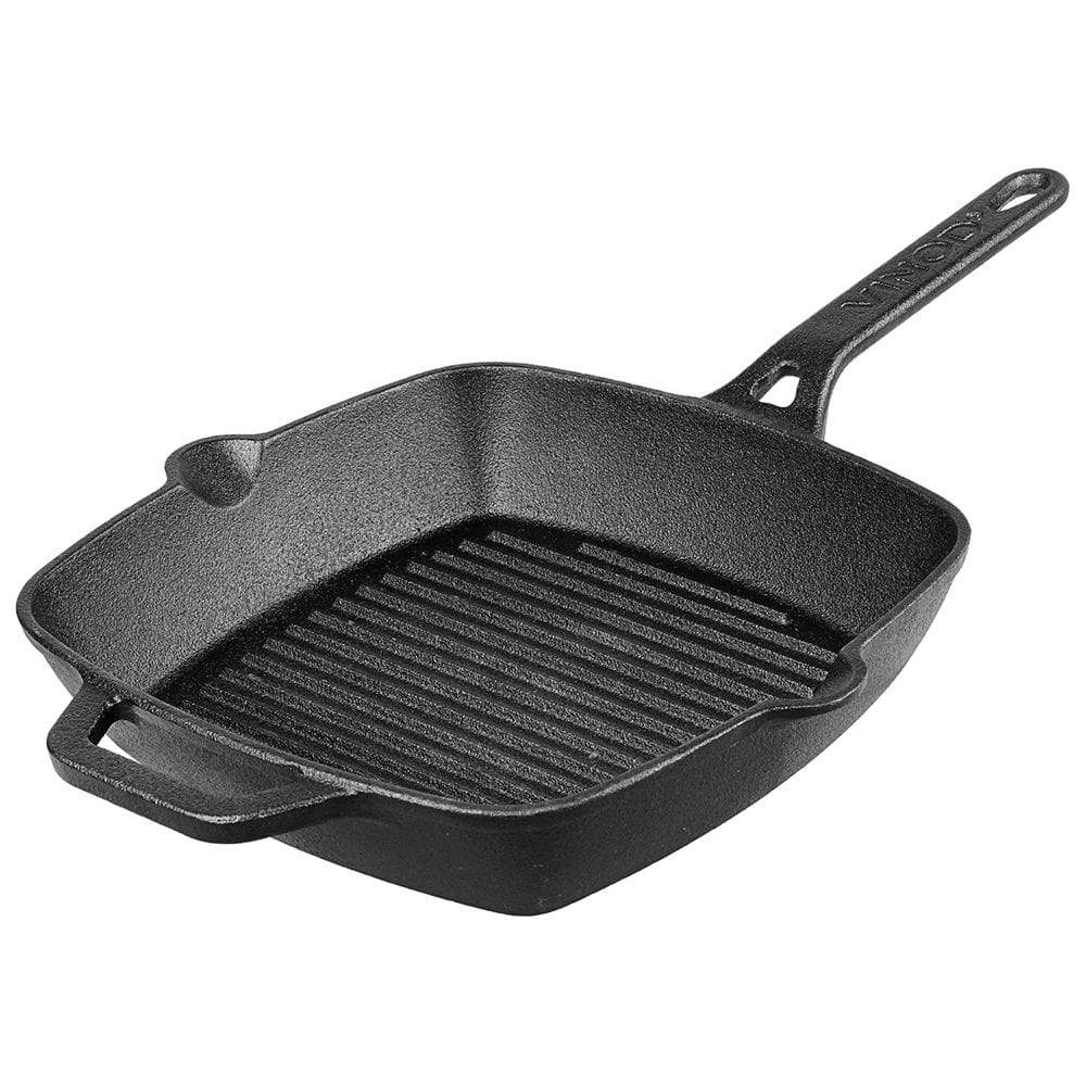 CAST IRON GRILL PAN  (Double Seasoned with Vegetable Oil)