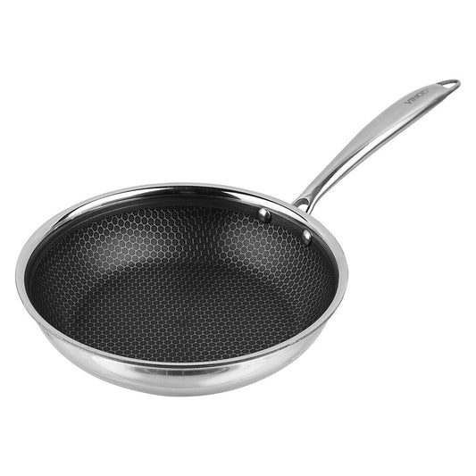 PLATINUM SAS PRO FRYPAN  (Thick Tri-Ply Cookware with Honeycomb Stick-free Coating, Induction-Friendly, 2.S mm Body Thickness)