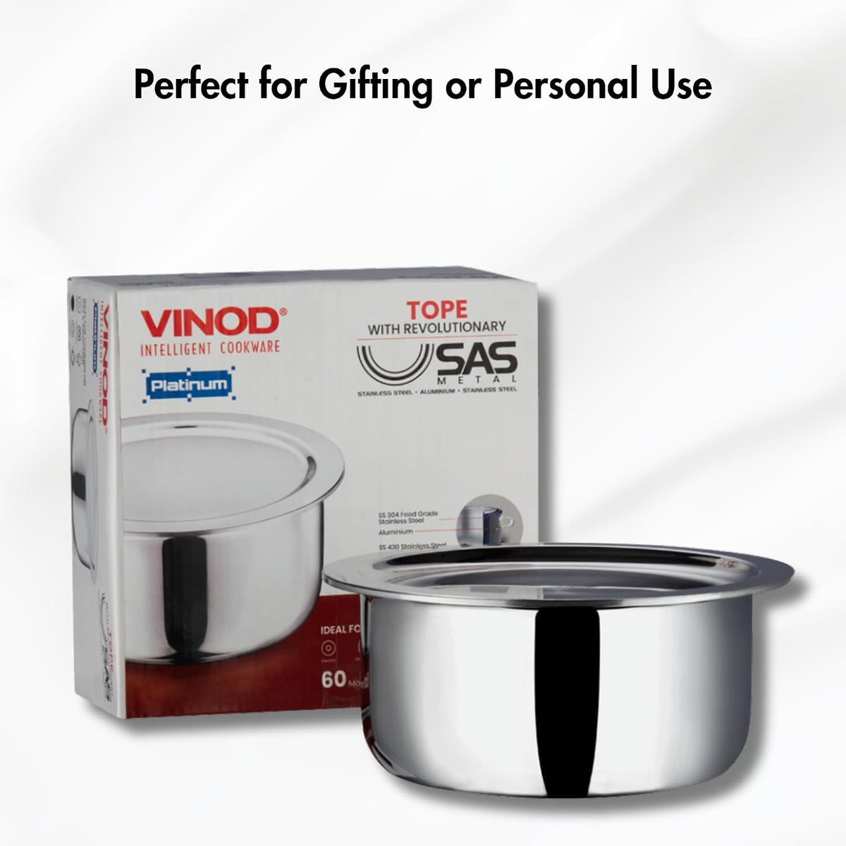 Vinod Platinum Triply Tope with SS Lid