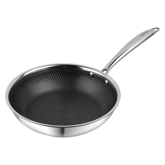 Vinod Platinum Triply SAS Pro Frypan, honeycomb non-stick
